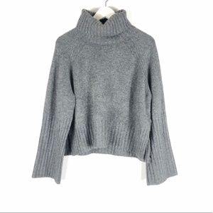 TOPSHOP Gray Roll Neck Sweater 4-6 NWT S